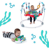 BABY EINSTEIN Aire d'Eveil a Rebonds bébé Ocean Explorers - Petit Avion, Cadeau Noel bébé, multilingues, Siege pivotant a 360 ° 6M+