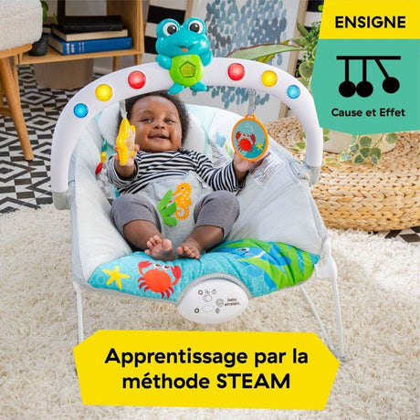 BABY EINSTEIN Transat bébé Neptune - Ocean Explorers, 15 mélodies, lumieres, vibrations
