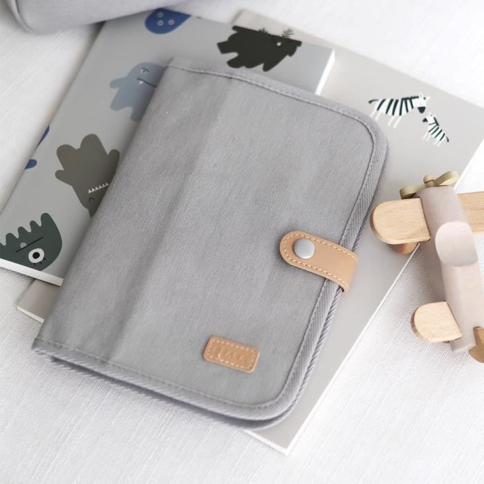 BÉABA - Protege Carnet de Santé, Gris Perle