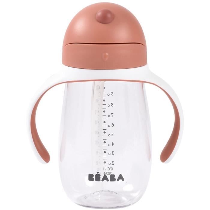 Tasse avec paille - BEABA - 300 ml - Terracotta