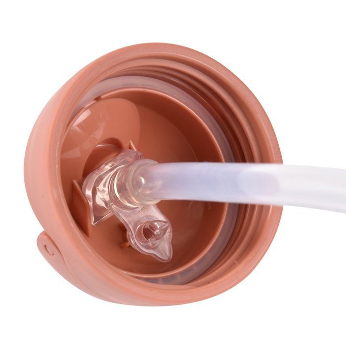 Tasse avec paille - BEABA - 300 ml - Terracotta