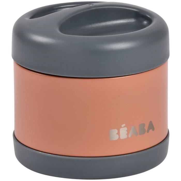 Thermo-portion - BEABA - 500 ml - Inox - Gris minéral / Terracotta