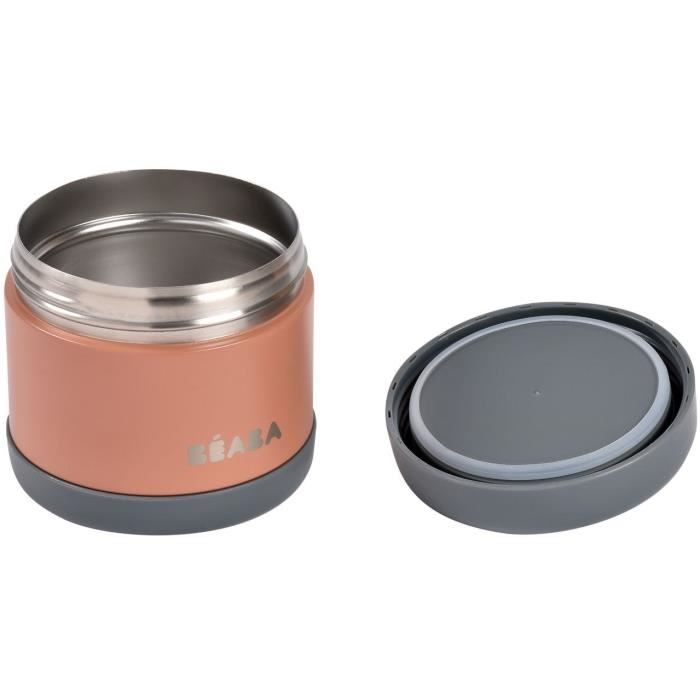 Thermo-portion - BEABA - 500 ml - Inox - Gris minéral / Terracotta