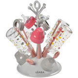 Egoutte-biberons arbre - BEABA - Jusqu'a 6 biberons - Rose