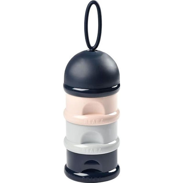 BÉABA - Boite doseuse de lait empilable - 100% hermétique - 3 compartiments - Grande contenance - Rose