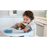 BEABA, Coffret naissance, Egoutte biberon arbre grey + Boite doseuses light/dark mist + Goupillon silicone + Bavoir coton tropical