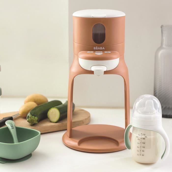 BÉABA - Bib'Expresso - Préparateur-Chauffe Biberon/Petits pots - Température Exacte - Instantané - Bain Marie - Terracotta