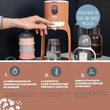 BÉABA - Bib'Expresso - Préparateur-Chauffe Biberon/Petits pots - Température Exacte - Instantané - Bain Marie - Terracotta