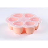 BEABA Multiportions en silicone de qualité premium, résistance thermique, couvercle hermétique, Fabriqué en Italie, 6x150 ml rose