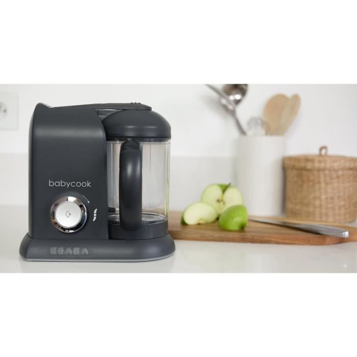 BÉABA - Babycook Solo - Robot Bébé 4 en 1 Mixeur-Cuiseur - Cuisson Vapeur - Dark Grey