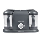 BÉABA - Babycook Duo - Robot Bébé 4 en 1 Mixeur-Cuiseur - Cuisson Vapeur rapide - Contenance XXL 2200 ml - Dark Grey