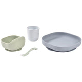 Coffret repas - BEABA - 4 pieces - En silicone - Galet