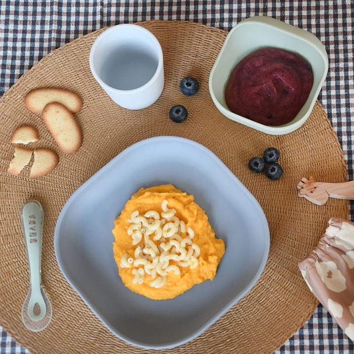 Coffret repas - BEABA - 4 pieces - En silicone - Galet