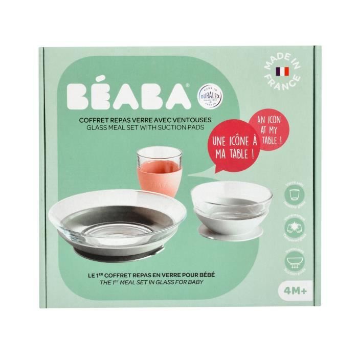 Béaba Repas Coffret Verre Eucalyptus 4 pieces