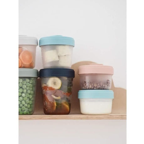BÉABA - Lot 12 Portions Conservation et 2 Cuilleres Silicone - Pack 1er Repas - Storm