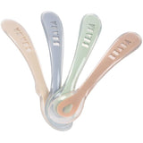 Lot de 4 cuilleres - BEABA - 2eme âge - En silicone - Natural set