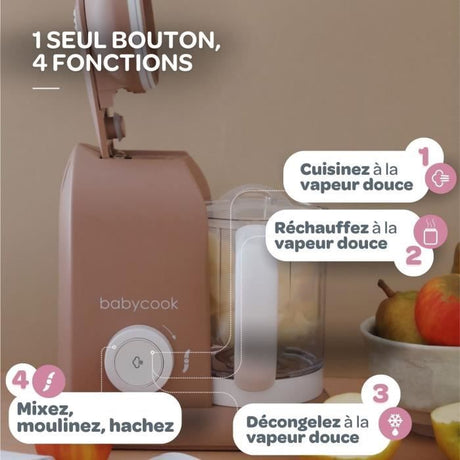 BÉABA - Babycook Solo - Robot Bébé 4 en 1 Mixeur-Cuiseur - Cuisson Vapeur - Pralin