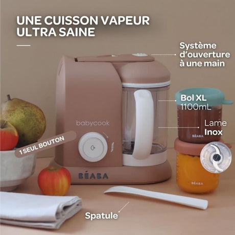 BÉABA - Babycook Solo - Robot Bébé 4 en 1 Mixeur-Cuiseur - Cuisson Vapeur - Pralin