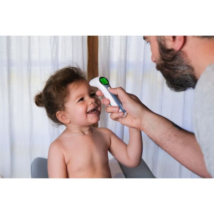 BÉABA - Thermometre Digital Sans Contact Infrarouge - Mesure Frontale - Auriculaire - Ambiante - Alerte Fievre - Thermospeed