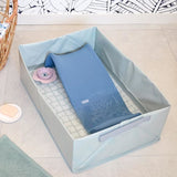 BÉABA - Baignoire Pliable bébé Des la Naissance - Ultra Compacte - Baignoire Pop Up Camele'o, Bleu