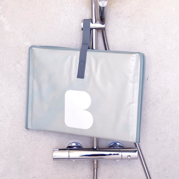 BÉABA - Baignoire Pliable bébé Des la Naissance - Ultra Compacte - Baignoire Pop Up Camele'o, Bleu