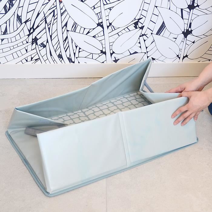 BÉABA - Baignoire Pliable bébé Des la Naissance - Ultra Compacte - Baignoire Pop Up Camele'o, Bleu