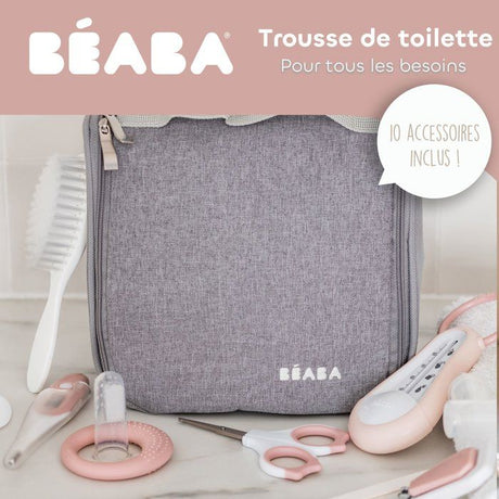 Trousse de toilette - BEABA - 10 accessoires - Vieux rose
