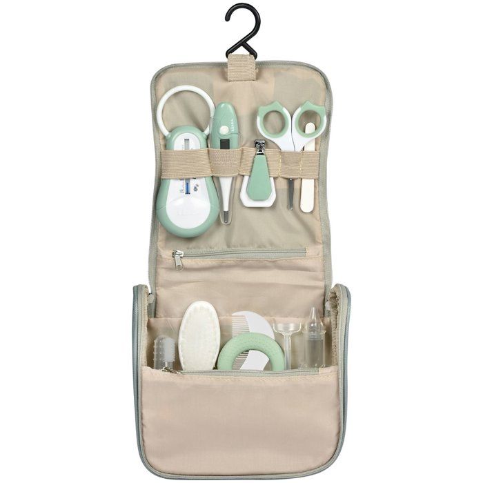 Trousse de toilette - BEABA - 10 accessoires - Vert sauge