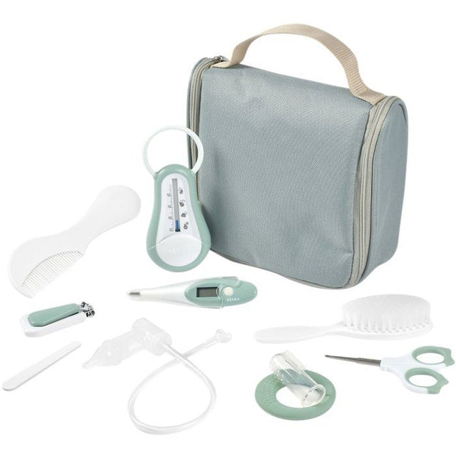 Trousse de toilette - BEABA - 10 accessoires - Vert sauge