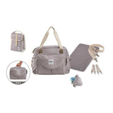 BEABA, Sac a langer Genéve II, Modulable, Grande contenance, Rangements multiples, Pochette avant amovible, Gris