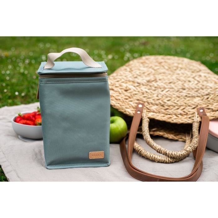 BEABA, Pochette repas bébé, isotherme, vert sauge