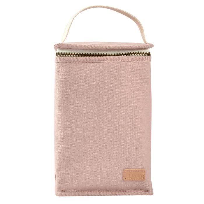 BEABA, Pochette repas bébé, isotherme, rose poudré