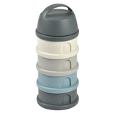 Boîte doseuse BEABA - 4 compartiments - mineral grey / blue
