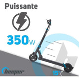 Trottinette Èlectrique - BEEPER - SPEED - 350W 6Ah - 8 - Noir/Bleu