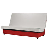 COMFORT BULTEX Banquette clic-clac 3 places - Tissu rougeL 192 x P 95 cm - BEIJA