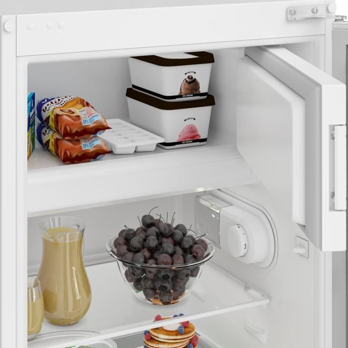 Réfrigérateur - BEKO - BSSA210K4SN - 1 porte - Intégrable - 175 L (156 L + 19 L) - Largeur 54 cm - Froid statique - Classe E