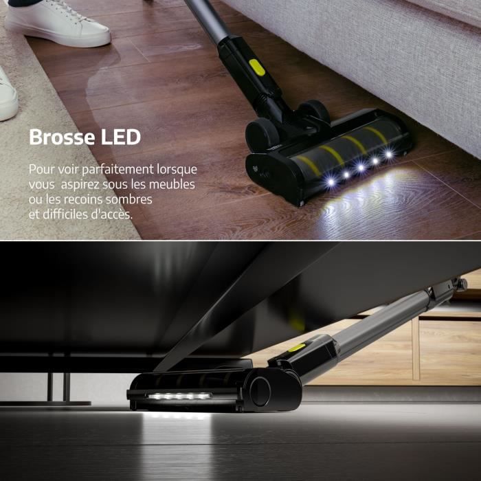 BEKO VRT84225VI - Aspirateur Balai sans fil - Puissance d'aspiration 100 Air Watts - Brosse éclairée - Autonomie jusqu'a 45 minutes