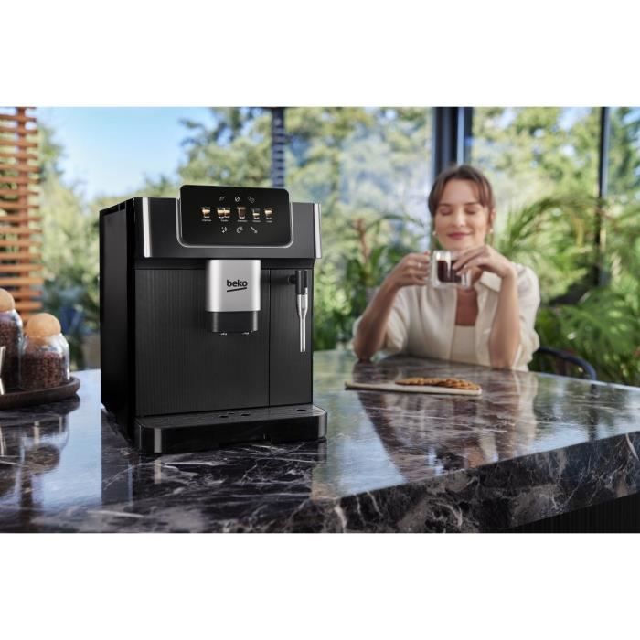 Machine a café avec broyeur - BEKO - CEG7302B - 1350 W - 19 bars - Noir