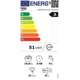 Lave-linge hublot BEKO Série b300 BM3WFU410411B - 10 kg - Induction - L60cm - 1400 trs/min - Classe A - Blanc