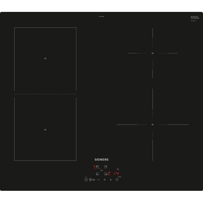Plaque de cuisson a induction Siemens - 4 feux - 60 cm - EE611BPB5E IQ500