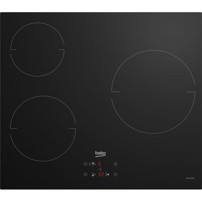 Table de cuisson vitrocÈramique - BEKO - 3 foyers - 60 cm - HIC63400