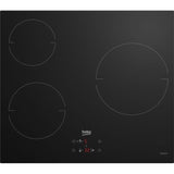 Table de cuisson vitrocéramique - BEKO - 3 foyers - 60 cm - HIC63400