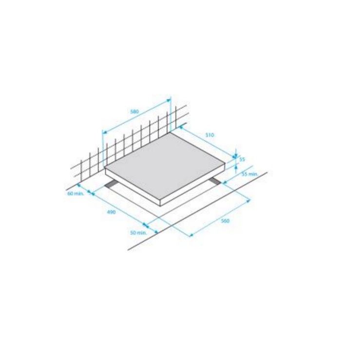 Table de cuisson ŕ gaz - BEKO - 2 foyers - 30 cm - Inox - HDCG32220FX