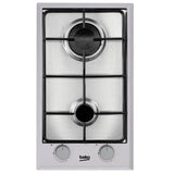 Table de cuisson ŕ gaz - BEKO - 2 foyers - 30 cm - Inox - HDCG32220FX