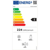 Réfrigérateur combiné - BEKO - BCHA275K4SN - Intégrable - 262 L (193 + 69) - FrostFree - Classe E - HarvestFresh - 177.5x54x54.5