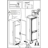 Réfrigérateur combiné - BEKO - BCHA275K4SN - Intégrable - 262 L (193 + 69) - FrostFree - Classe E - HarvestFresh - 177.5x54x54.5
