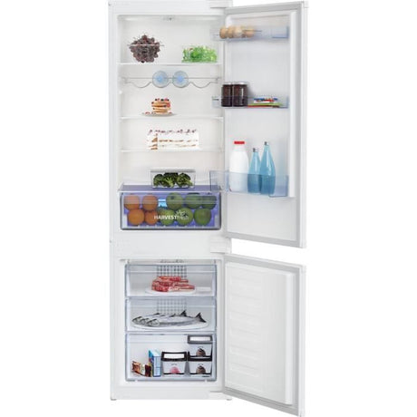Réfrigérateur combiné - BEKO - BCHA275K4SN - Intégrable - 262 L (193 + 69) - FrostFree - Classe E - HarvestFresh - 177.5x54x54.5