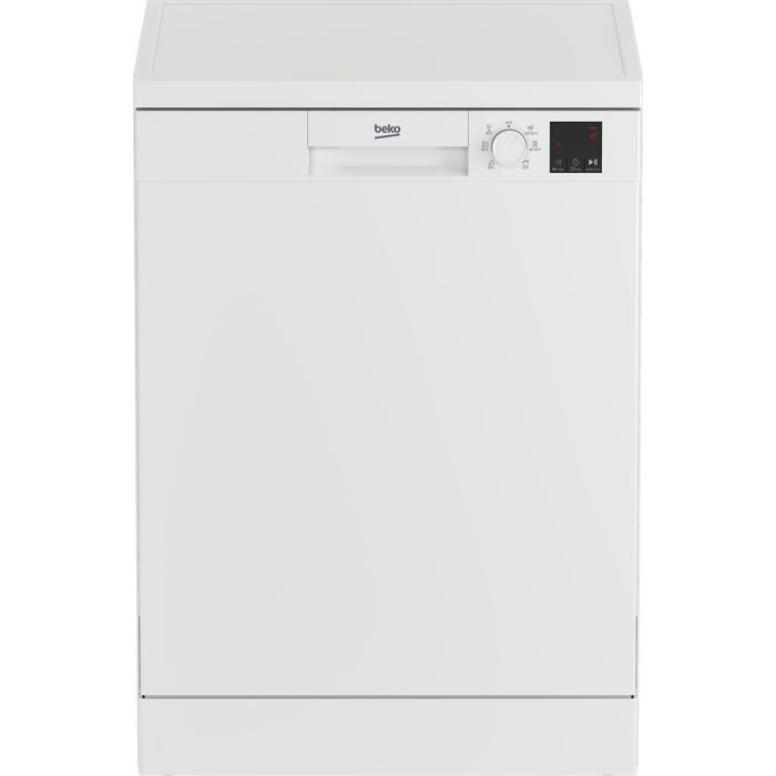 Lave-vaisselle pose libre BEKO DVN06430W b100 - 14 couverts - L60cm - 47 dB - Classe D - Blanc