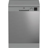 Lave-vaisselle pose libre BEKO Série b100 DVN06430X - 14 couverts - L60cm - 47 dB - Ouverture auto - Inox