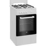 Cuisiniere a gaz - Beko - FSG522DWC - 4 foyers - 50 cm